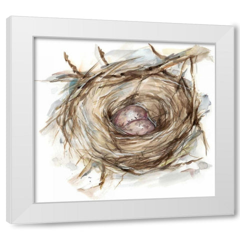 Bird Nest Study IV White Modern Wood Framed Art Print by Harper, Ethan