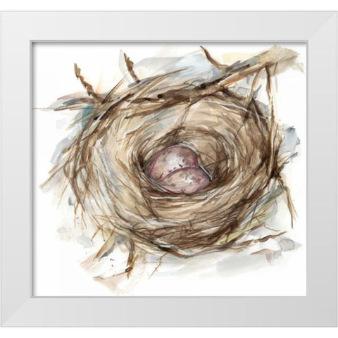 Bird Nest Study IV White Modern Wood Framed Art Print by Harper, Ethan