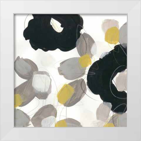 Kinetic Flora IV White Modern Wood Framed Art Print by Vess, June Erica