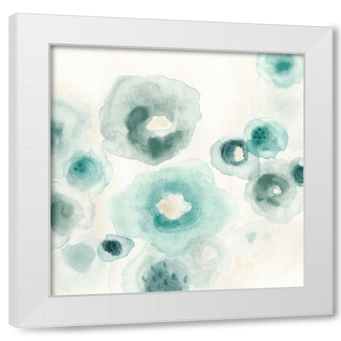 Aquatic Garden I White Modern Wood Framed Art Print by Vess, June Erica