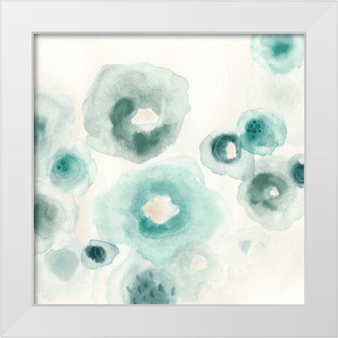 Aquatic Garden I White Modern Wood Framed Art Print by Vess, June Erica