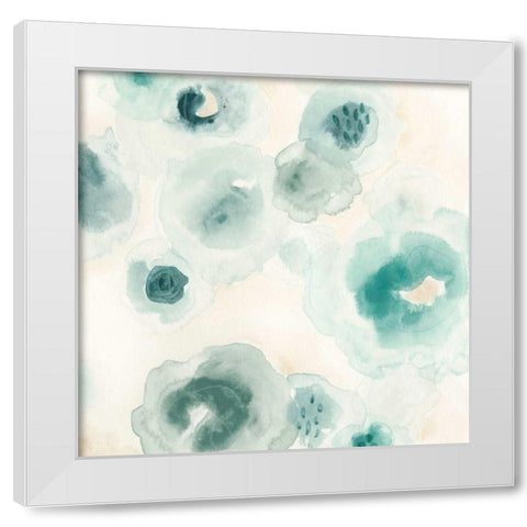 Aquatic Garden II White Modern Wood Framed Art Print by Vess, June Erica