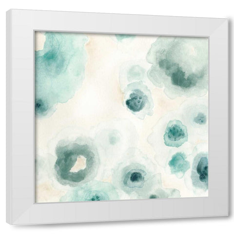 Aquatic Garden III White Modern Wood Framed Art Print by Vess, June Erica