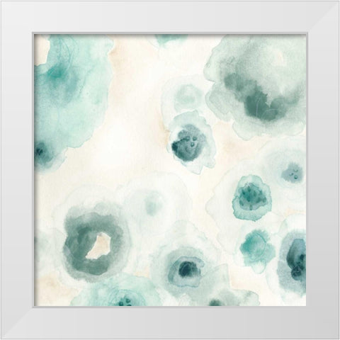 Aquatic Garden III White Modern Wood Framed Art Print by Vess, June Erica