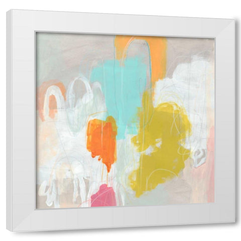 Samba I White Modern Wood Framed Art Print by Vess, June Erica