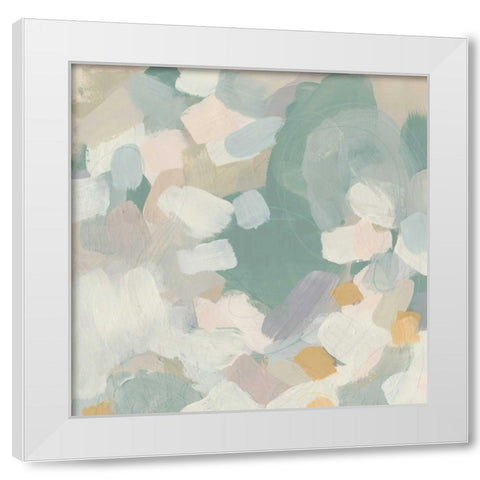 Sage Currents I White Modern Wood Framed Art Print by Vess, June Erica