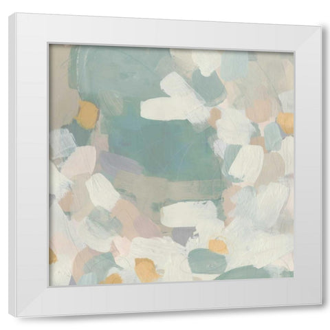 Sage Currents II White Modern Wood Framed Art Print by Vess, June Erica