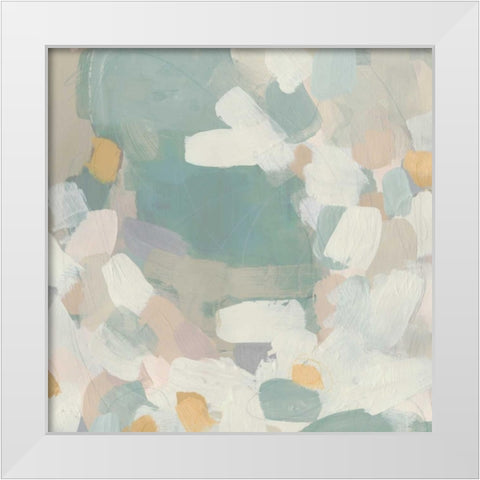 Sage Currents II White Modern Wood Framed Art Print by Vess, June Erica
