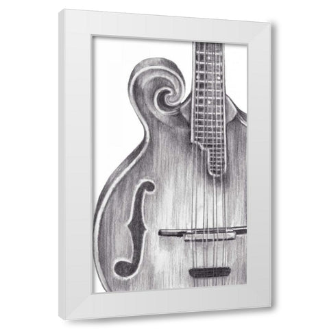 Stringed Instrument Study II White Modern Wood Framed Art Print by Harper, Ethan