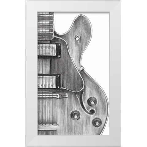 Stringed Instrument Study IV White Modern Wood Framed Art Print by Harper, Ethan