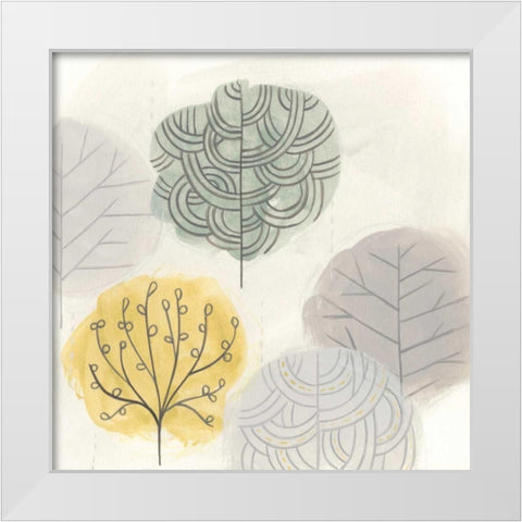 Forest Treasure IV White Modern Wood Framed Art Print by Vess, June Erica