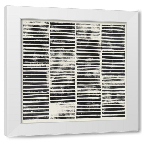 Stripe Block Prints I White Modern Wood Framed Art Print by Popp, Grace