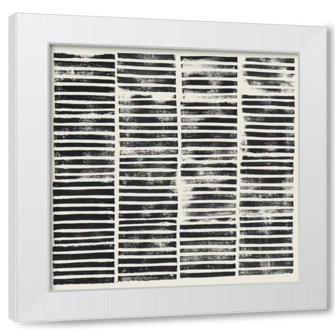 Stripe Block Prints II White Modern Wood Framed Art Print by Popp, Grace