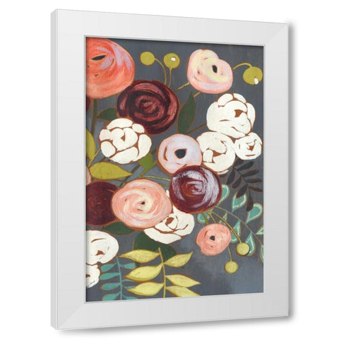 Wistful Bouquet I White Modern Wood Framed Art Print by Popp, Grace
