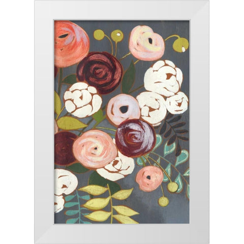 Wistful Bouquet I White Modern Wood Framed Art Print by Popp, Grace