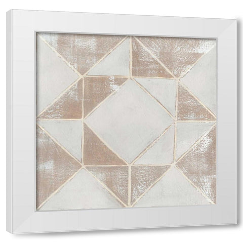 Geometric Veil I White Modern Wood Framed Art Print by Popp, Grace