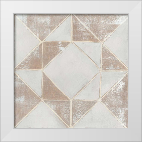 Geometric Veil I White Modern Wood Framed Art Print by Popp, Grace