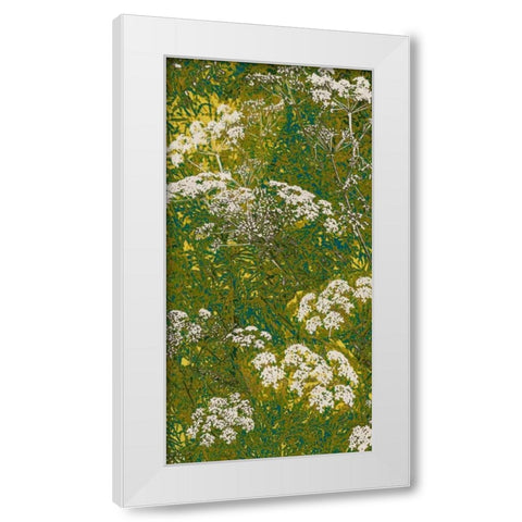 Scattered Lace Panel I White Modern Wood Framed Art Print by Burghardt, James