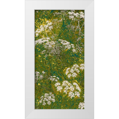 Scattered Lace Panel I White Modern Wood Framed Art Print by Burghardt, James
