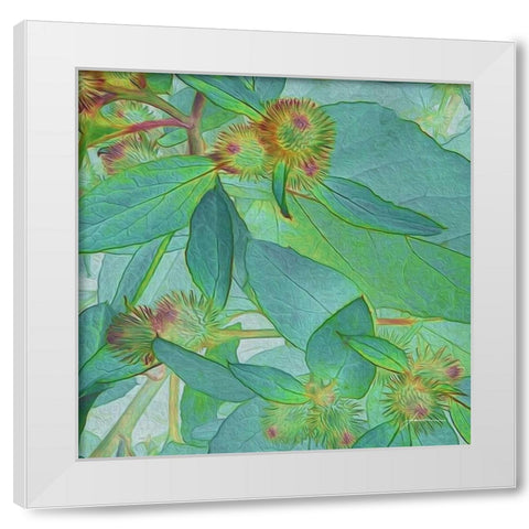 Prickley Tiles I White Modern Wood Framed Art Print by Burghardt, James