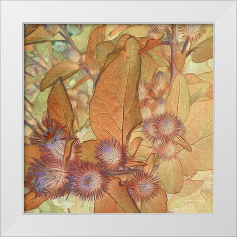 Prickley Tiles II White Modern Wood Framed Art Print by Burghardt, James