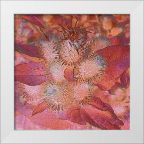 Prickley Tiles III White Modern Wood Framed Art Print by Burghardt, James