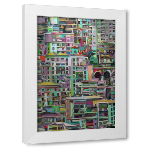 Stack I White Modern Wood Framed Art Print by Burghardt, James