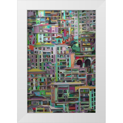 Stack I White Modern Wood Framed Art Print by Burghardt, James
