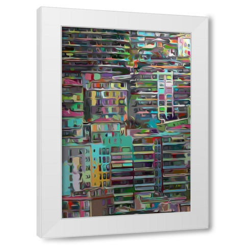 Stack II White Modern Wood Framed Art Print by Burghardt, James