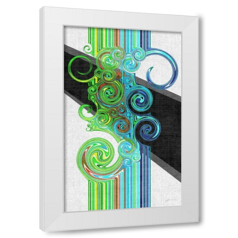 Twirl I White Modern Wood Framed Art Print by Burghardt, James