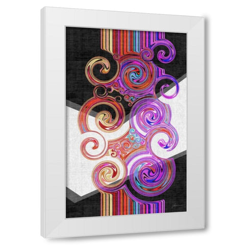 Twirl II White Modern Wood Framed Art Print by Burghardt, James