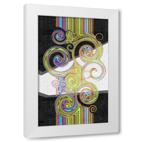 Twirl IV White Modern Wood Framed Art Print by Burghardt, James