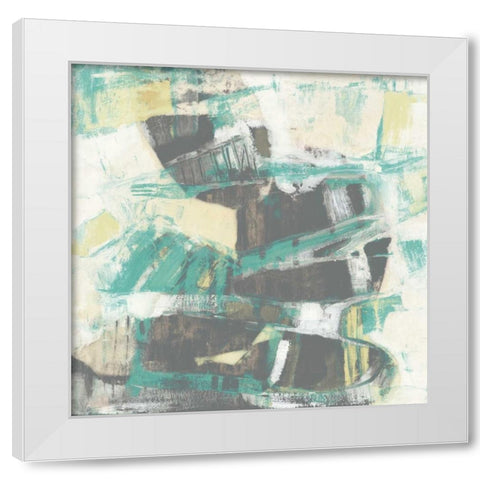 Stacked Orbs II White Modern Wood Framed Art Print by Goldberger, Jennifer