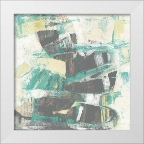 Stacked Orbs II White Modern Wood Framed Art Print by Goldberger, Jennifer