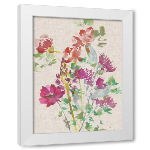 Linen Bouquet I White Modern Wood Framed Art Print by Mosley, Kiana