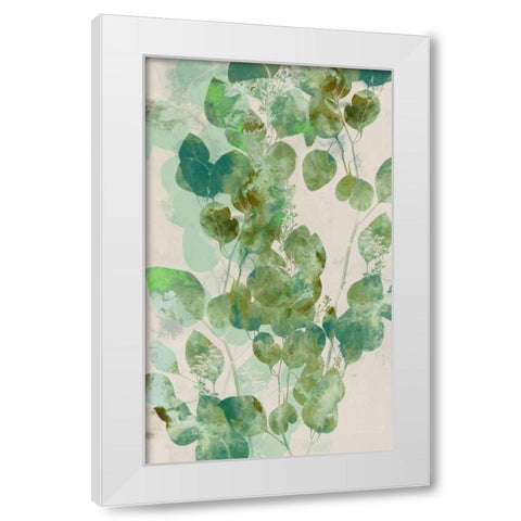 Watercolor Eucalyptus I White Modern Wood Framed Art Print by Goldberger, Jennifer