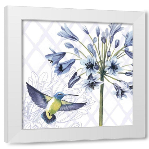 Hummingbird Dance II White Modern Wood Framed Art Print by Popp, Grace