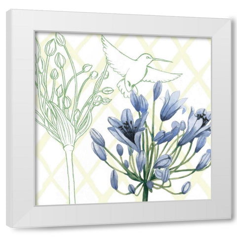 Hummingbird Dance IV White Modern Wood Framed Art Print by Popp, Grace