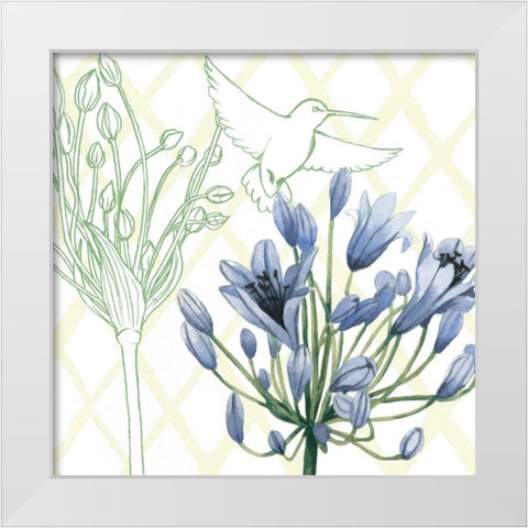 Hummingbird Dance IV White Modern Wood Framed Art Print by Popp, Grace