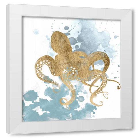 Gilded Splash I White Modern Wood Framed Art Print by Popp, Grace