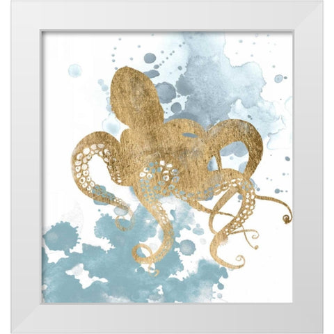 Gilded Splash I White Modern Wood Framed Art Print by Popp, Grace