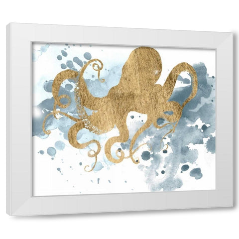 Gilded Splash II White Modern Wood Framed Art Print by Popp, Grace