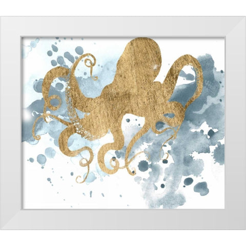 Gilded Splash II White Modern Wood Framed Art Print by Popp, Grace