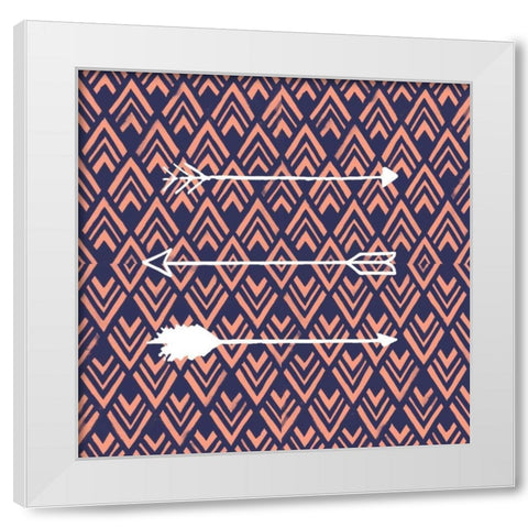 Deco Arrow I White Modern Wood Framed Art Print by Studio W