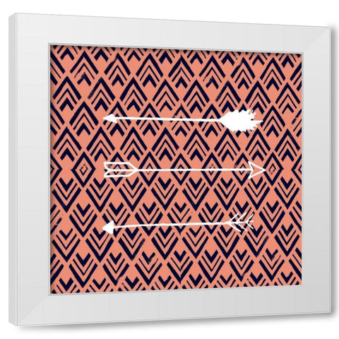 Deco Arrow II White Modern Wood Framed Art Print by Studio W