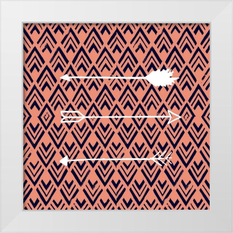 Deco Arrow II White Modern Wood Framed Art Print by Studio W