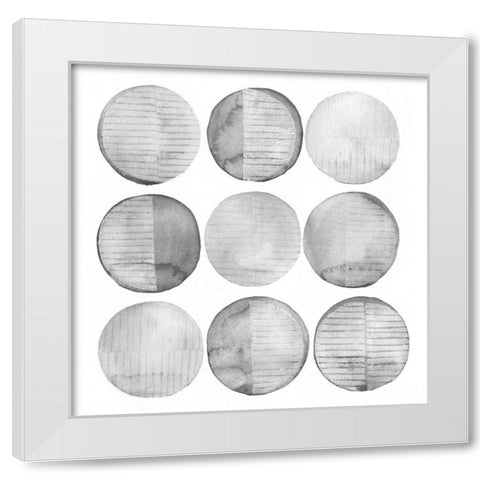 Soft Circles I White Modern Wood Framed Art Print by Popp, Grace