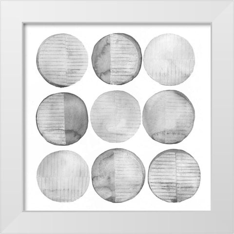 Soft Circles I White Modern Wood Framed Art Print by Popp, Grace