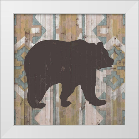 Southwest Lodge Animals III White Modern Wood Framed Art Print by Vision Studio