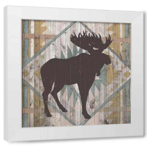 Southwest Lodge Animals IV White Modern Wood Framed Art Print by Vision Studio